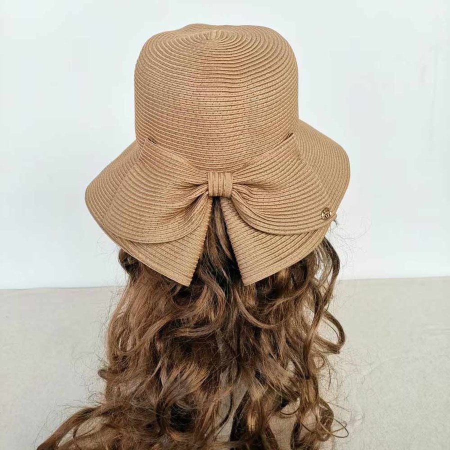 Women Khaki Bucket hat, Sun Hat With Bow, Summer Hat, Beach Hat, Cap