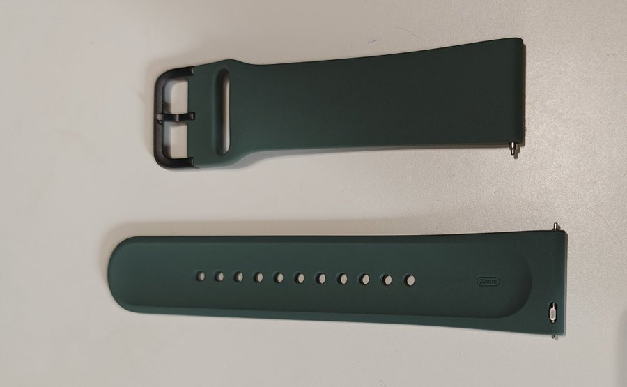 Xiaomi Mi Watch TPU Strap. Grönt klockarmband i silikonliknande material. 22 mm