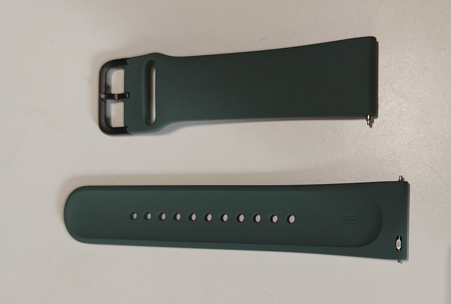 Xiaomi Mi Watch TPU Strap. Grönt klockarmband i silikonliknande material. 22 mm