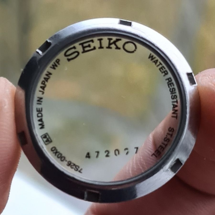 Seiko vintage case back, glas,7S26-00X0