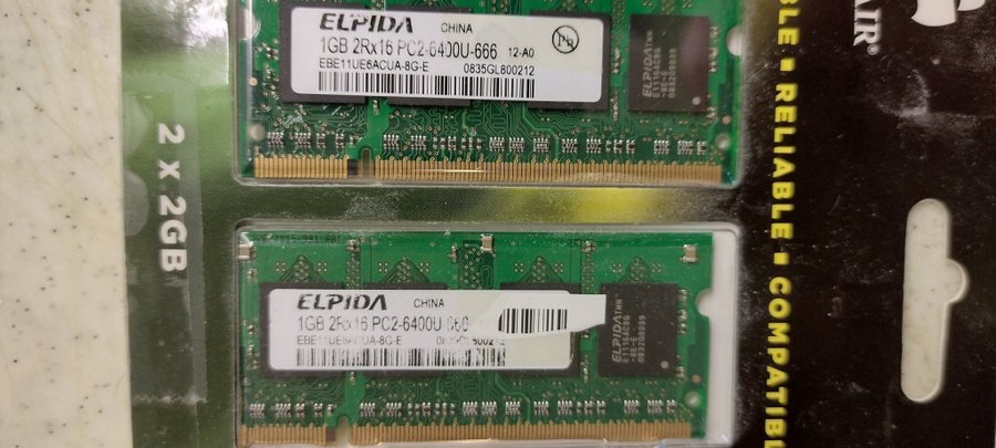 Elpida Pc2-6400-666 (DDR2) 2X1GB