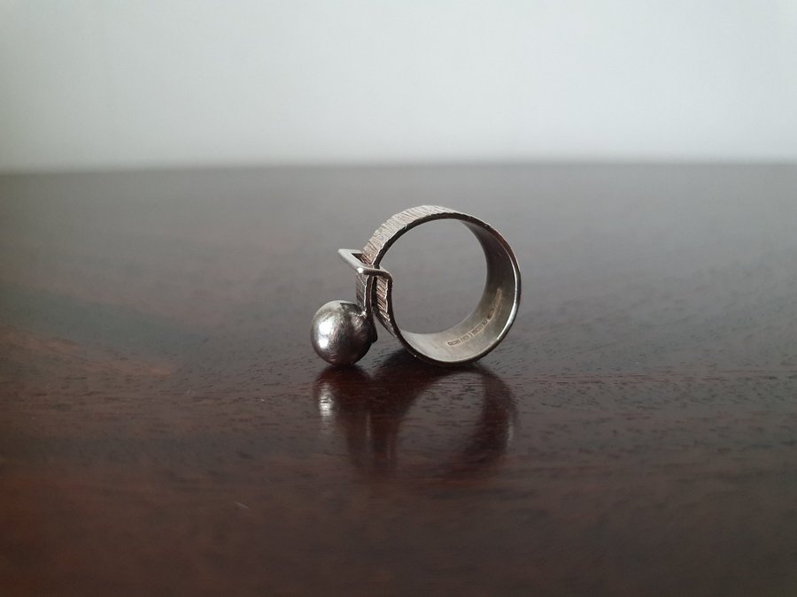 Silver Ring 925S Finland Str 17 Vikt 7,1 gr Stämplad