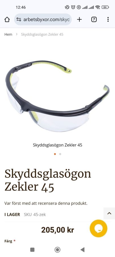 Skyddsglasögon Zekler 45