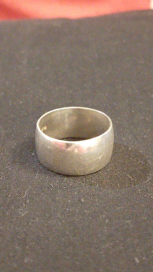 Slät Ring i Äkta RhodiumPläterad 925 Sterling Silver