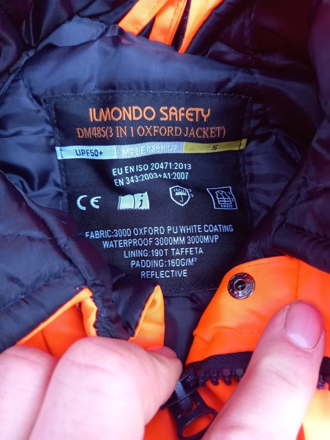 Brand New Ilmondo Safety DM485 orange jacka, storlek 2XXL