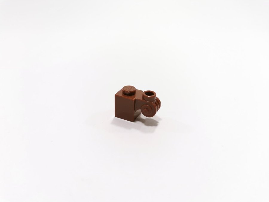 Lego - brick - modifierad - cirkel - 1x1 - part 20310 - brun (reddish)