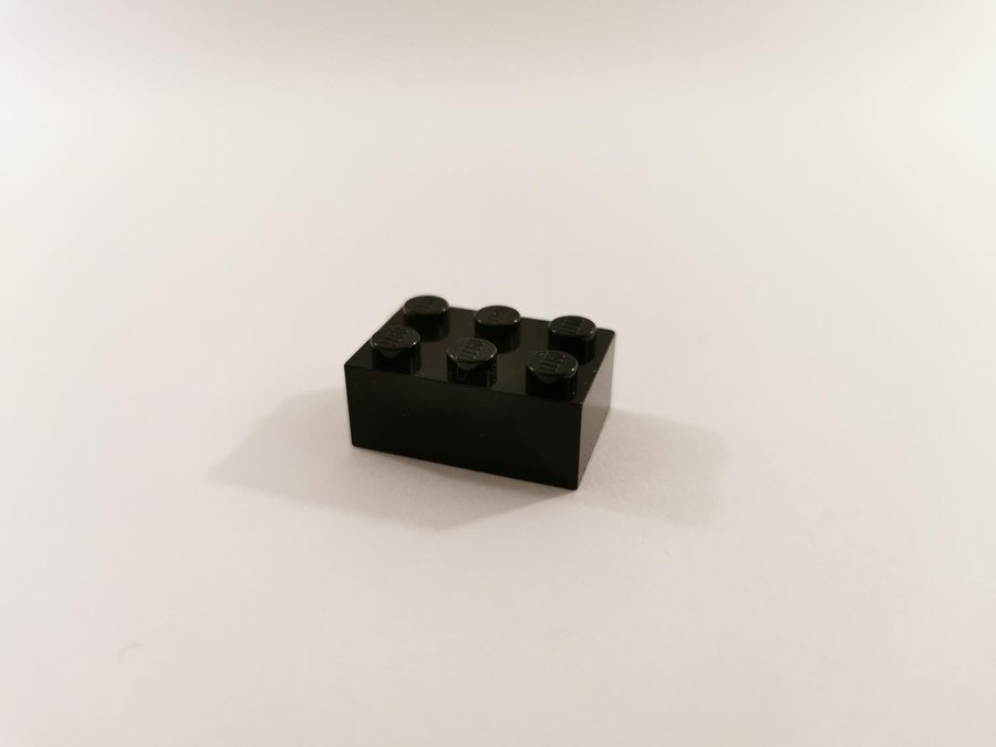 Lego - brick - bas - hög - 2x3 - part 3002 - svart