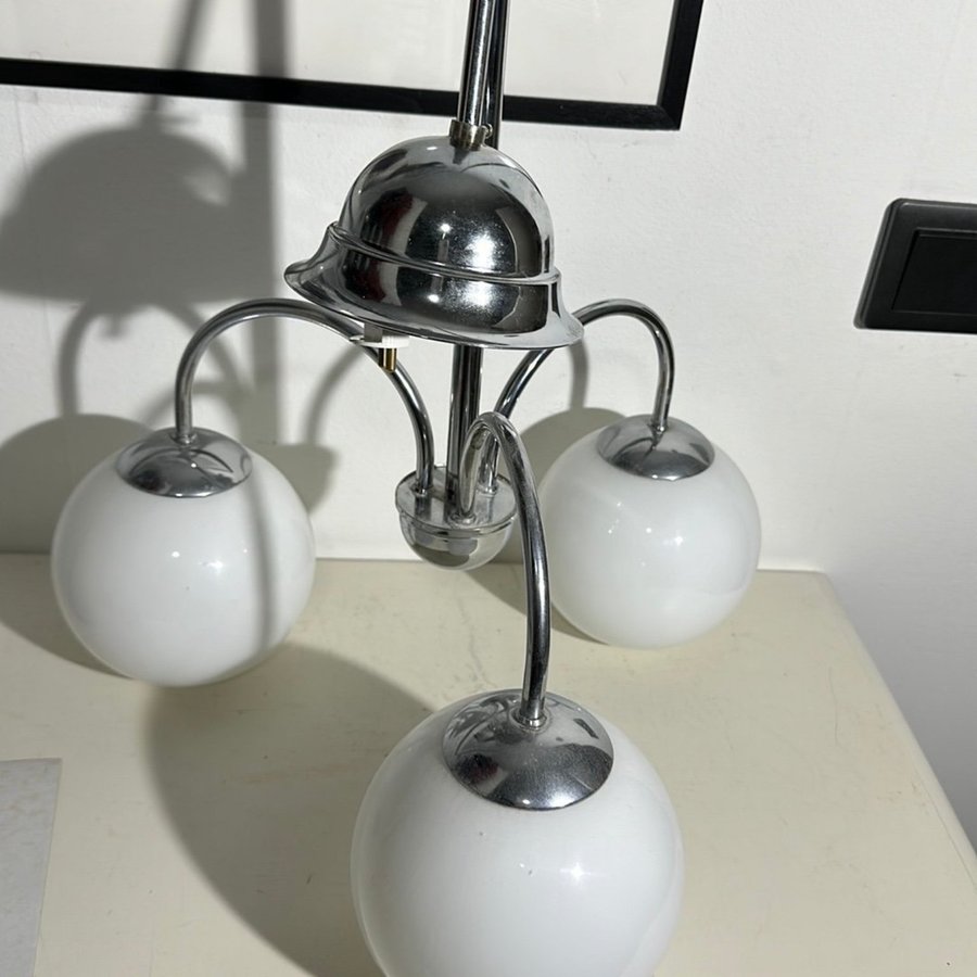 Retro IKEA 3-armad pendant lampa i art decó-stil