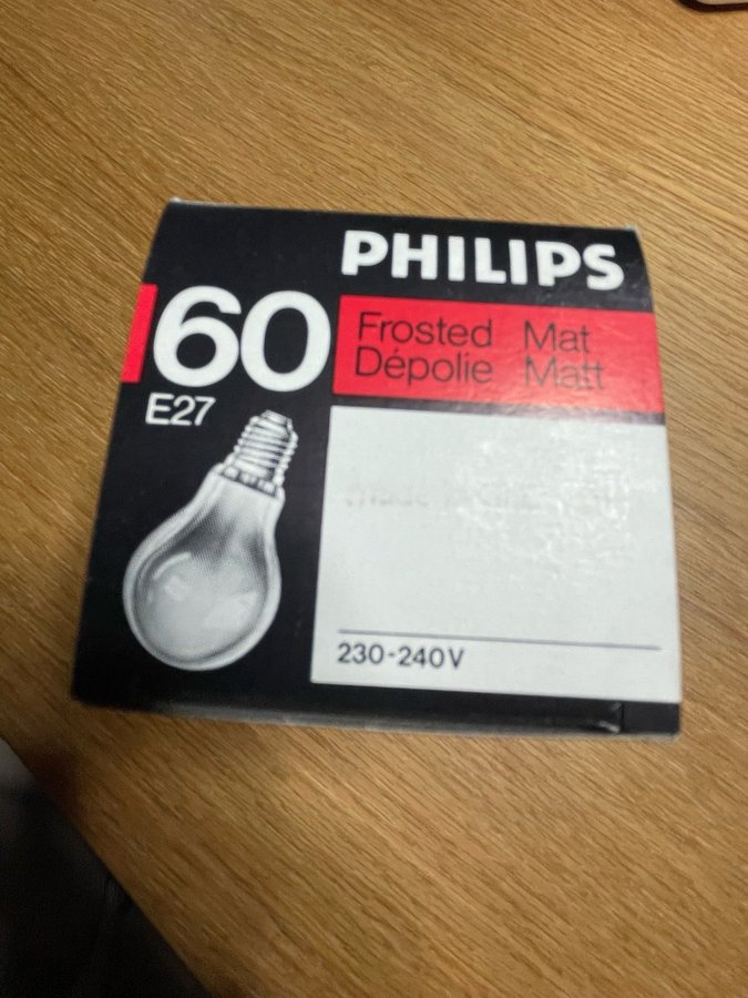 Philips Glödlampa 60 watt E27