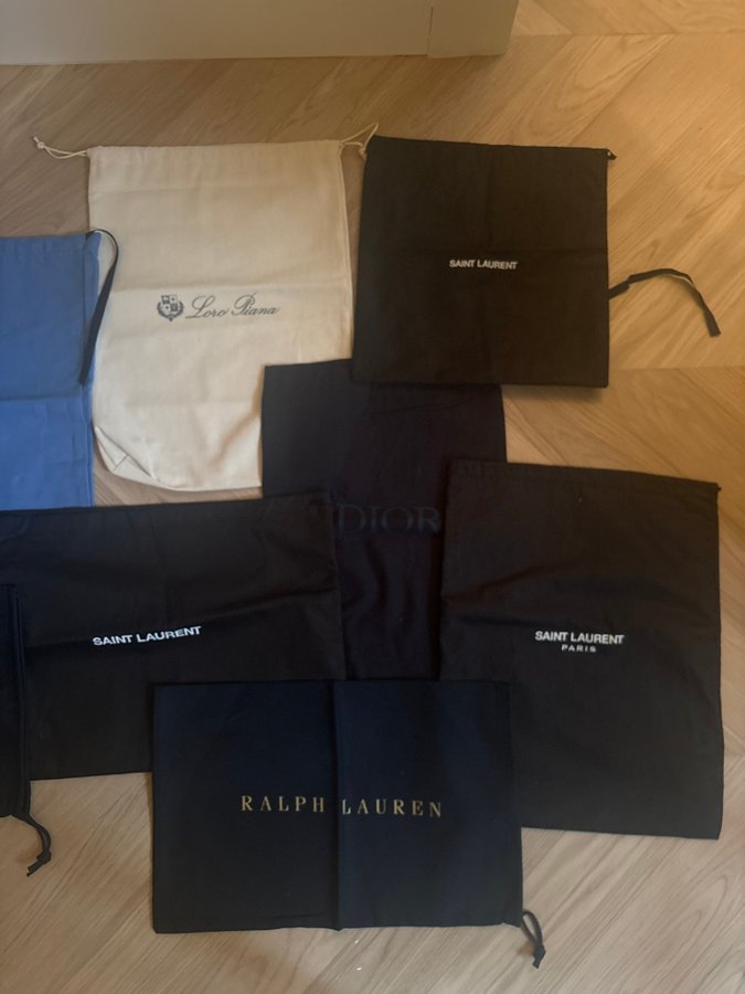 Dustbags Yves saint laurent, Ysl, Dior, Smythson, Loro Piana