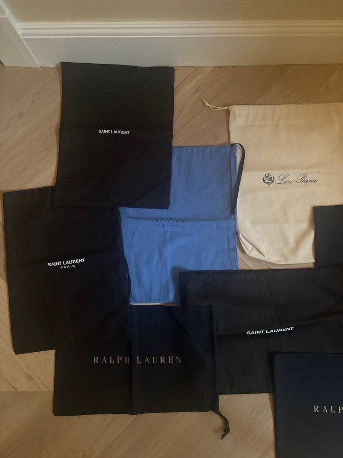 Dustbags Yves saint laurent, Ysl, Dior, Smythson, Loro Piana