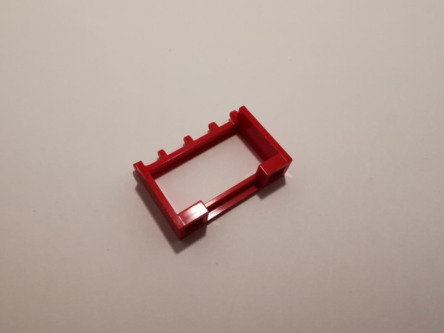 Lego - hinge - ledad - fäste - del till lucka tak - 1x4x2 - part 4214 - röd