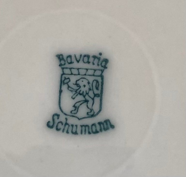 6 st Bavaria Schumann assietter med fruktmotiv