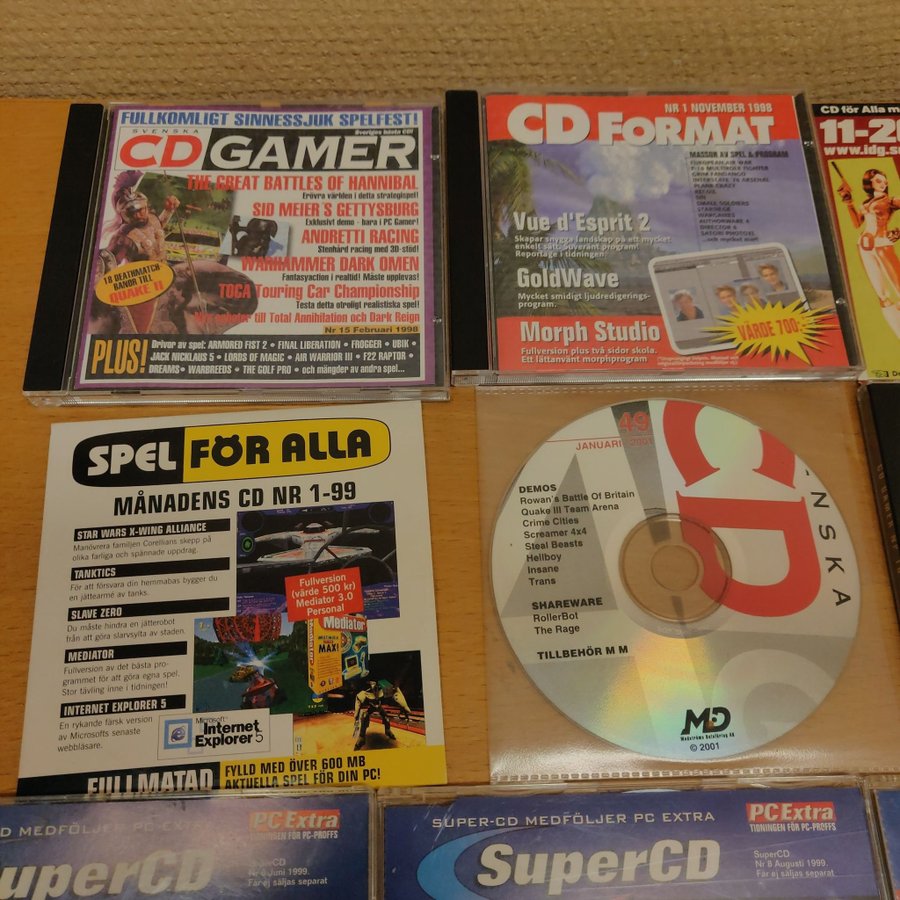 Retro PC CD-skivor - 90-talets PC-spel och program