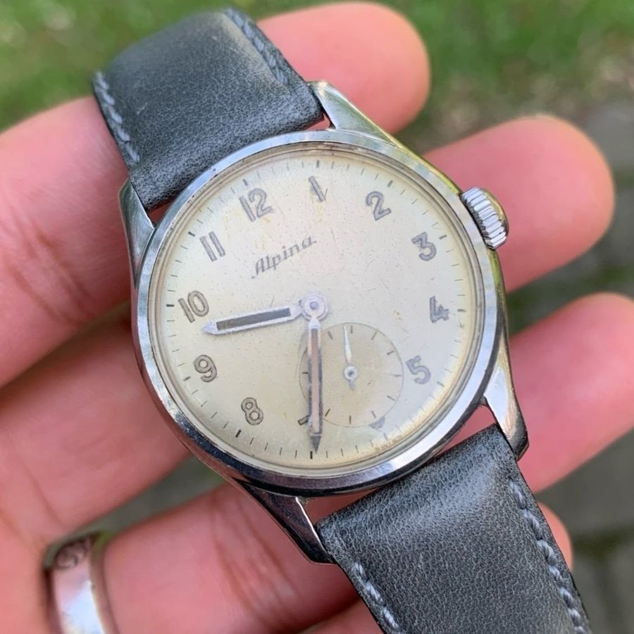 Alpina Vintage Armbandsur,Mekaniskt, Fungerar ,1950-tal