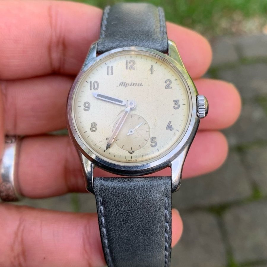 Alpina Vintage Armbandsur,Mekaniskt, Fungerar ,1950-tal