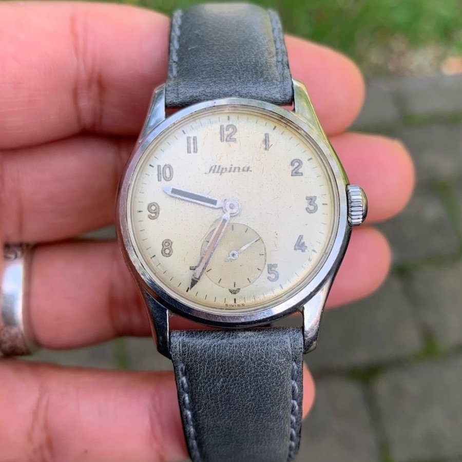 Alpina Vintage Armbandsur,Mekaniskt, Fungerar ,1950-tal