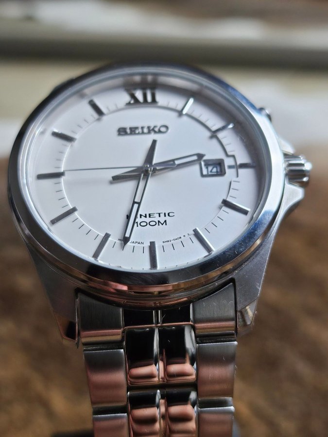 INGEN RESERVEPRIS! Seiko Kinetic 100m SKA571P1 - Ny og Ubrugt