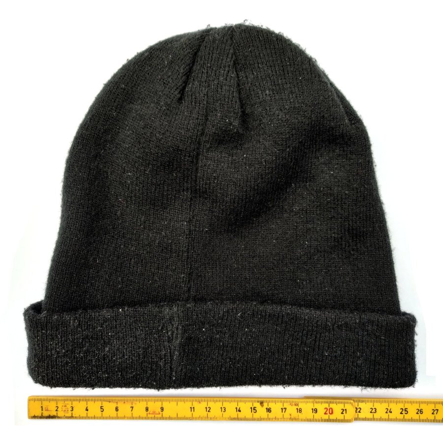 Beanie-mössa vintermössa Etrel svart ribbstickad strl one size fits all