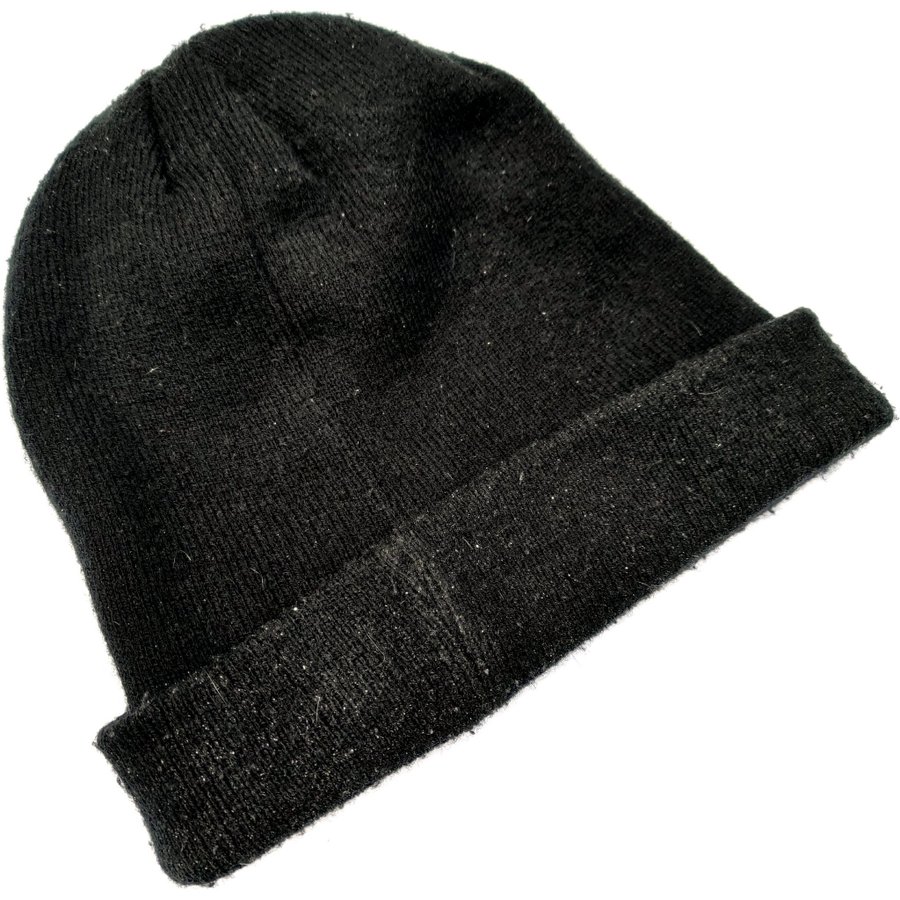 Beanie-mössa vintermössa Etrel svart ribbstickad strl one size fits all