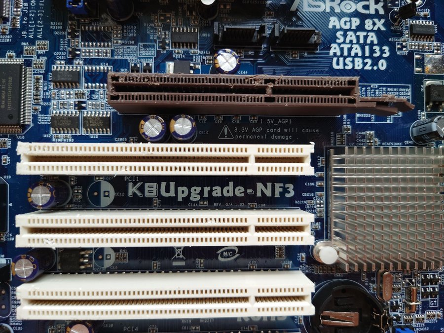 Asrock K8 Upgrade- NF3, Skt 754, nForce3, AMD Athlon @2.8 GHz, 1 GB RAM