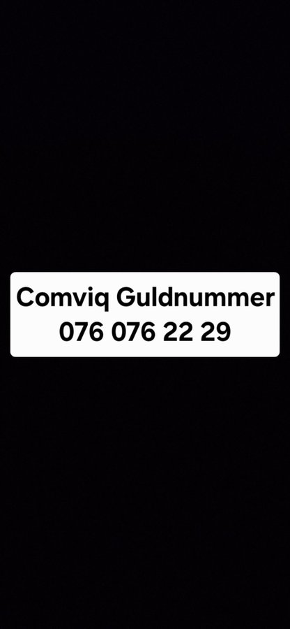 076 076 22 29 Comviq Guldnummer