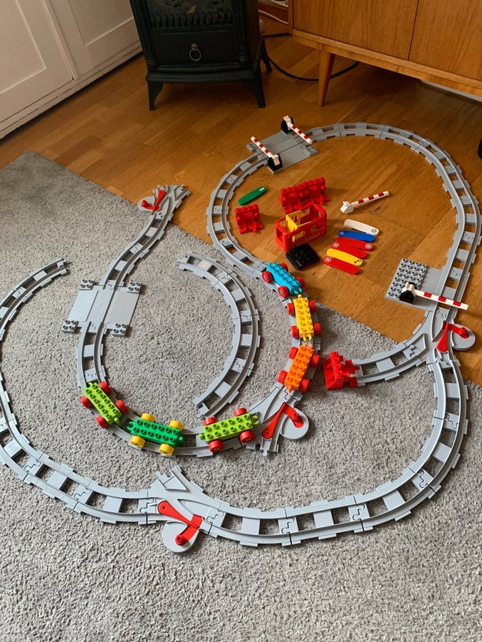 Lego Duplo Tågspår med Tåg tvättade