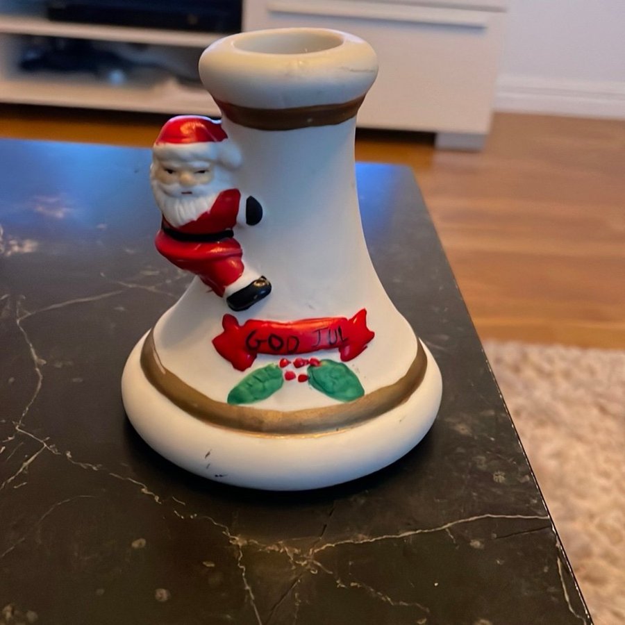 Jul-Ljusstake med Tomte