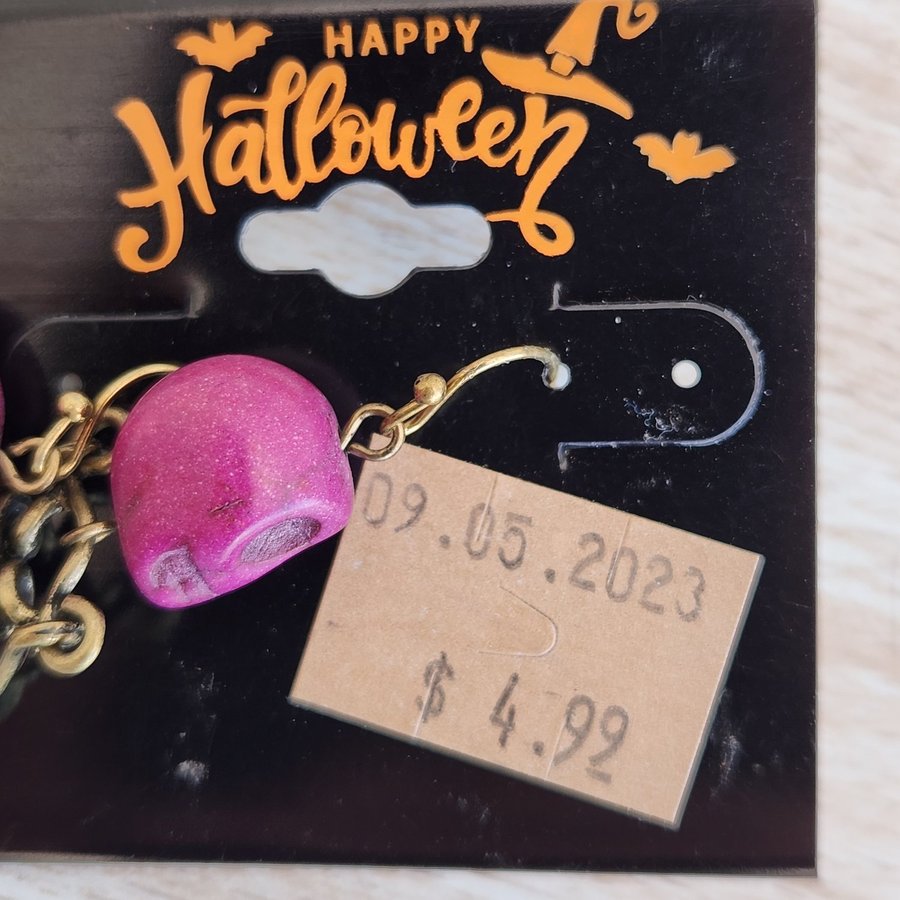 Happy Halloween Skeleton Earrings