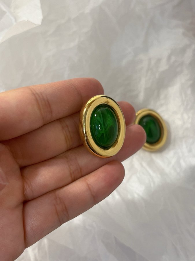 Dior earring green vintage