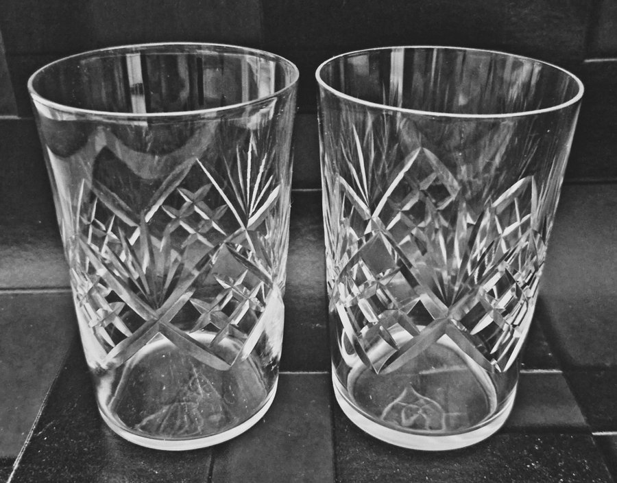 2 glas Helga Grogg Vattenglas Fritz Kallenberg Kosta Bruksföremål