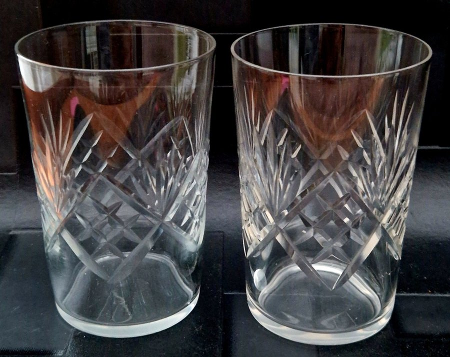 2 glas Helga Grogg Vattenglas Fritz Kallenberg Kosta Bruksföremål