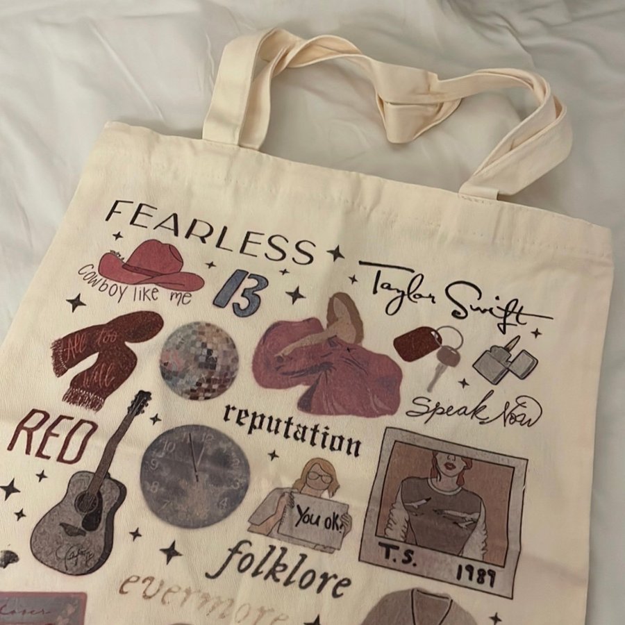 Taylor Swift Fans Inspiration Self Print Jute Bag Tote Bag