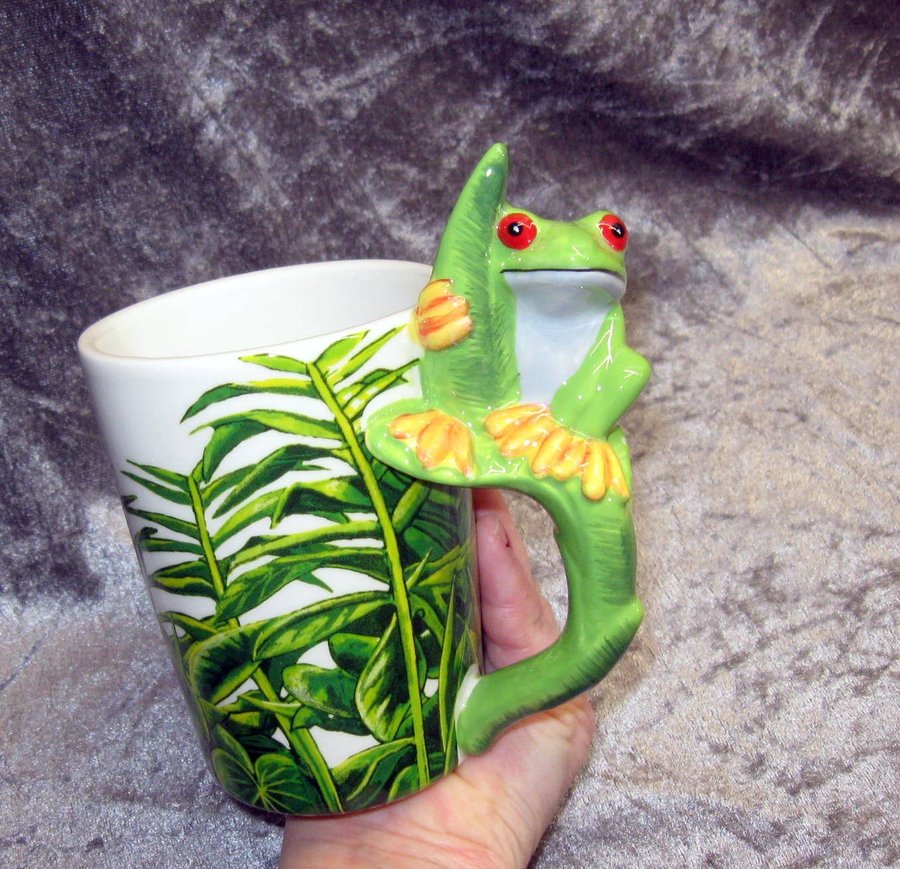 Underbar Groda handtag reptil temugg kaffemugg kermik mugg present julklapp