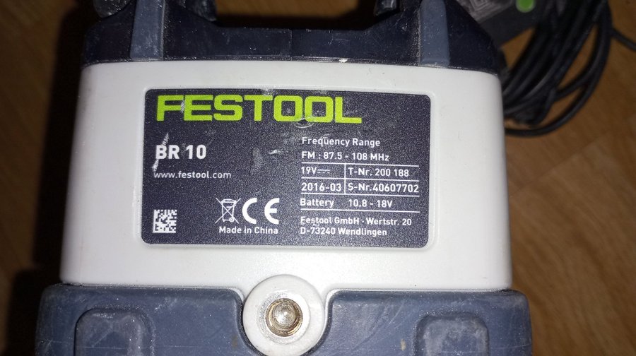 Festool BR10 samt batteri