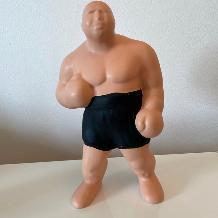 Boxer Muran Strongman Porslin Figur Vintage Signerad ”E”