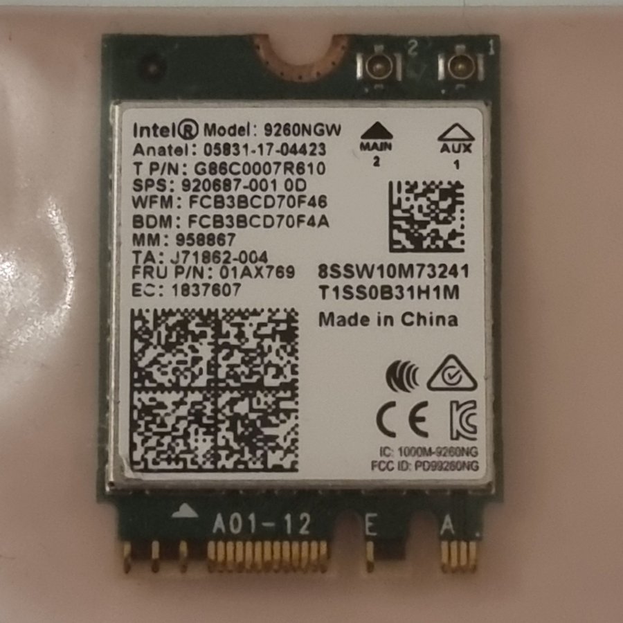 Intel 9260NGW WiFi-kort