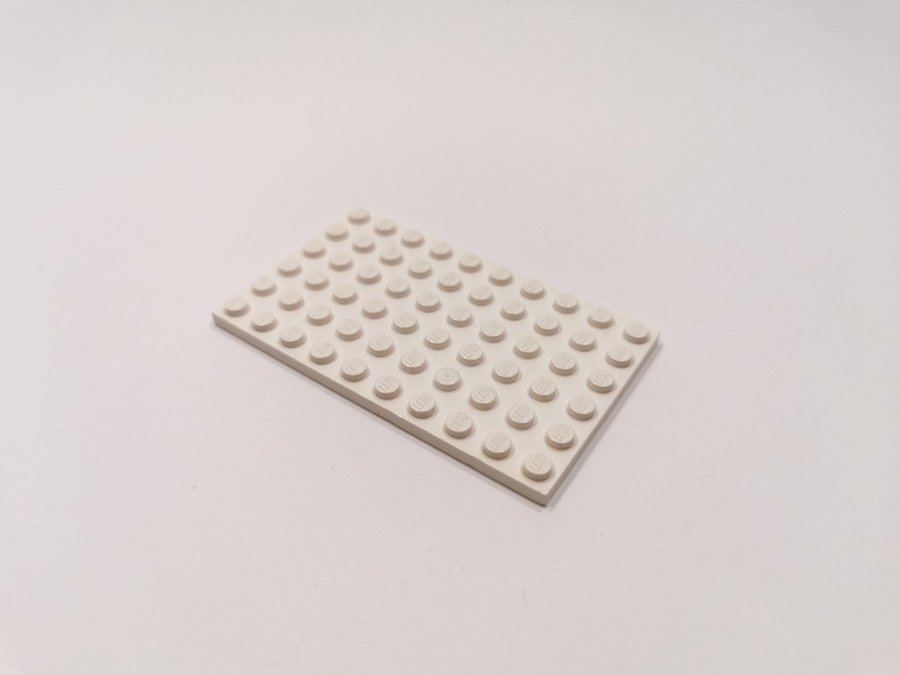 Lego - platta - plate - 6x10 - part 3033 - vit