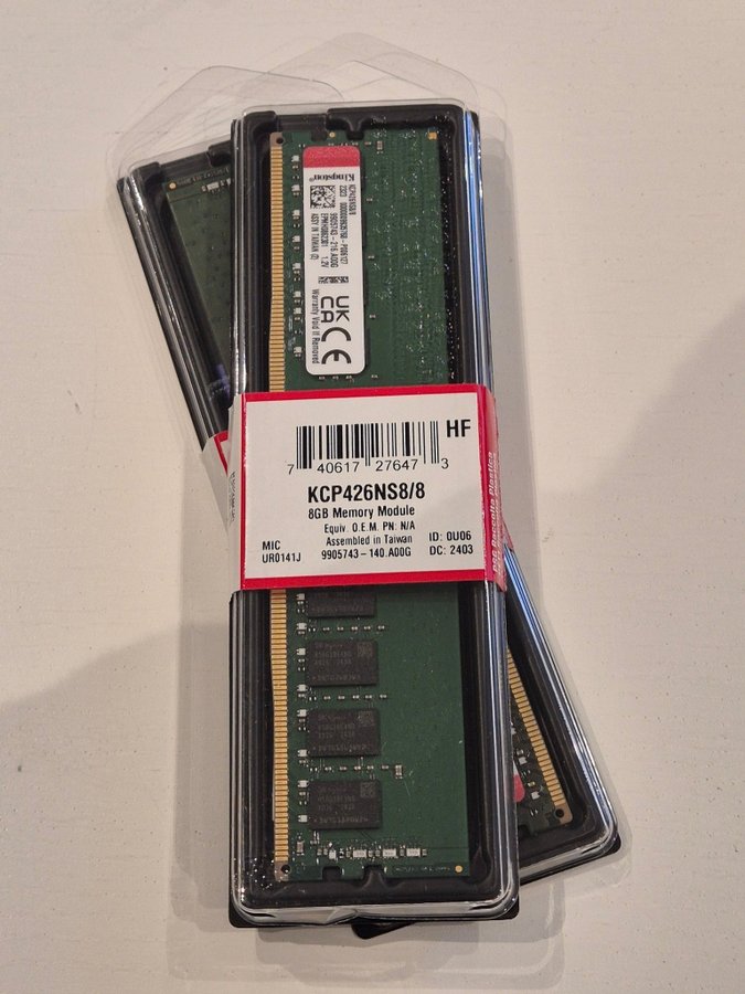 16GB Kingston KCP426NS8/8 2666MHz DDR4 2x8GB