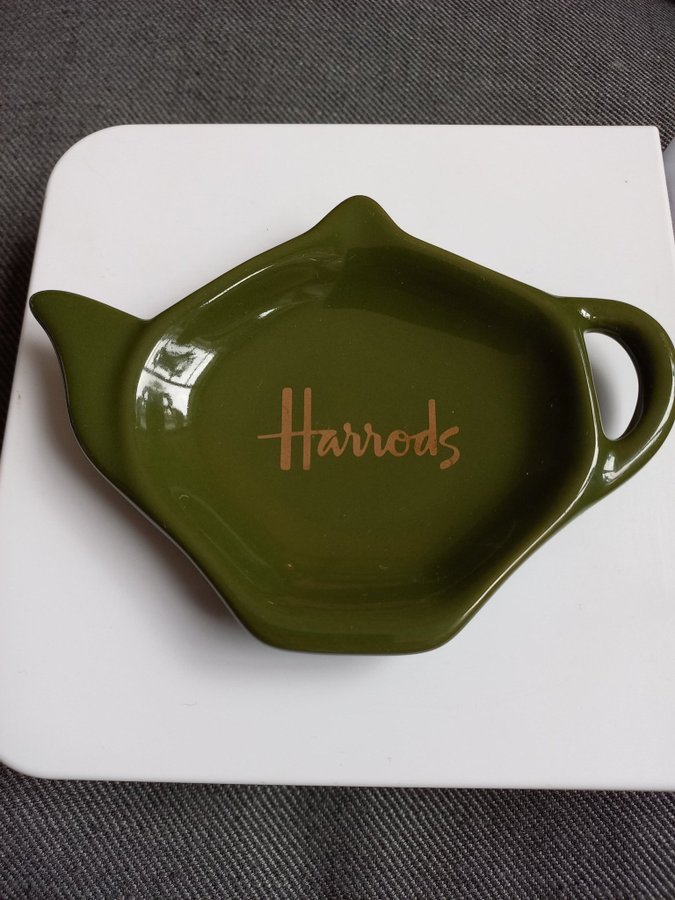 Vintage HARRODS skålfat för tepåsen