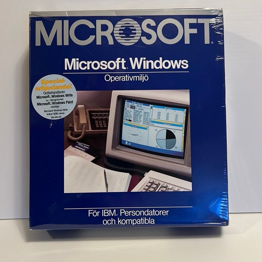 Retro Microsoft Windows 103 Operativmiljö för IBM Personatorer och kompatibla