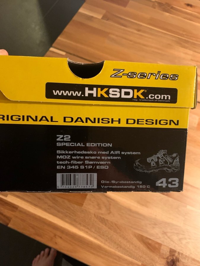 HKSDK Z2 Special Edition Sikkerhedssko - Sort - Størrelse 43