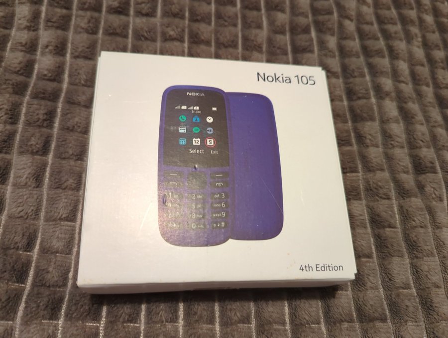 Nokia 105 dual sim telefon i bra skick komplett i kartong