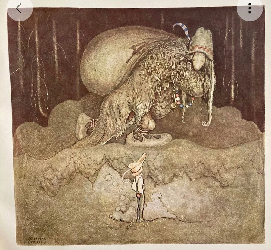 JOHN BAUER- Bland tomtar och troll Antik bildKlassisk konst