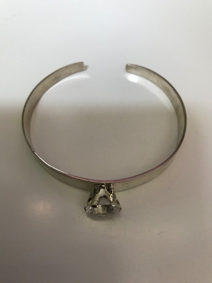 Silver 925 armband stelt med stor sten retro vintage lyxigt design