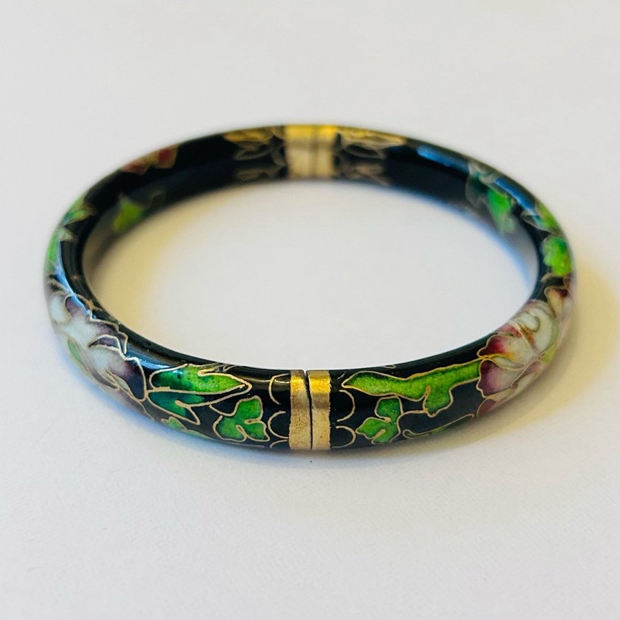 Vintage ARMBAND Armring cloisonné Kina 1900-tal