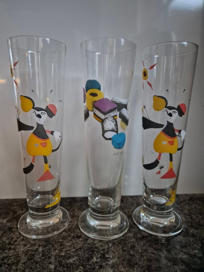 3 st Miro Mus glas