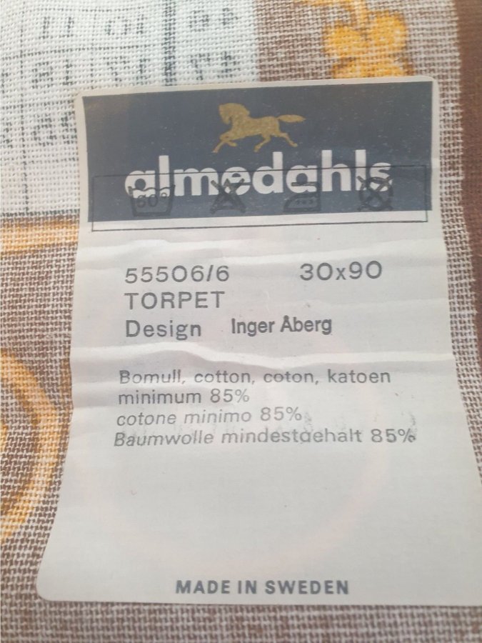 Väggbonad 1980 Almedahls Inger Åberg