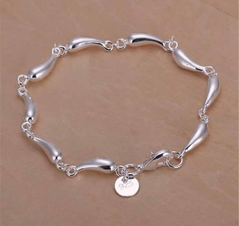 Helt Nytt: Armband pläterad med äkta silver 925, 20 cm, så fint