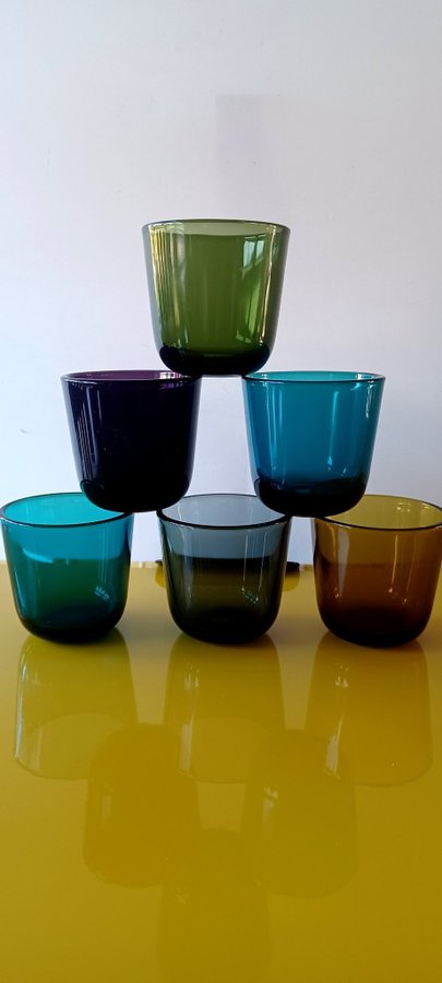 Kaj Franck Fasetti Nuutajärvi 1963 - 1972 6 glas